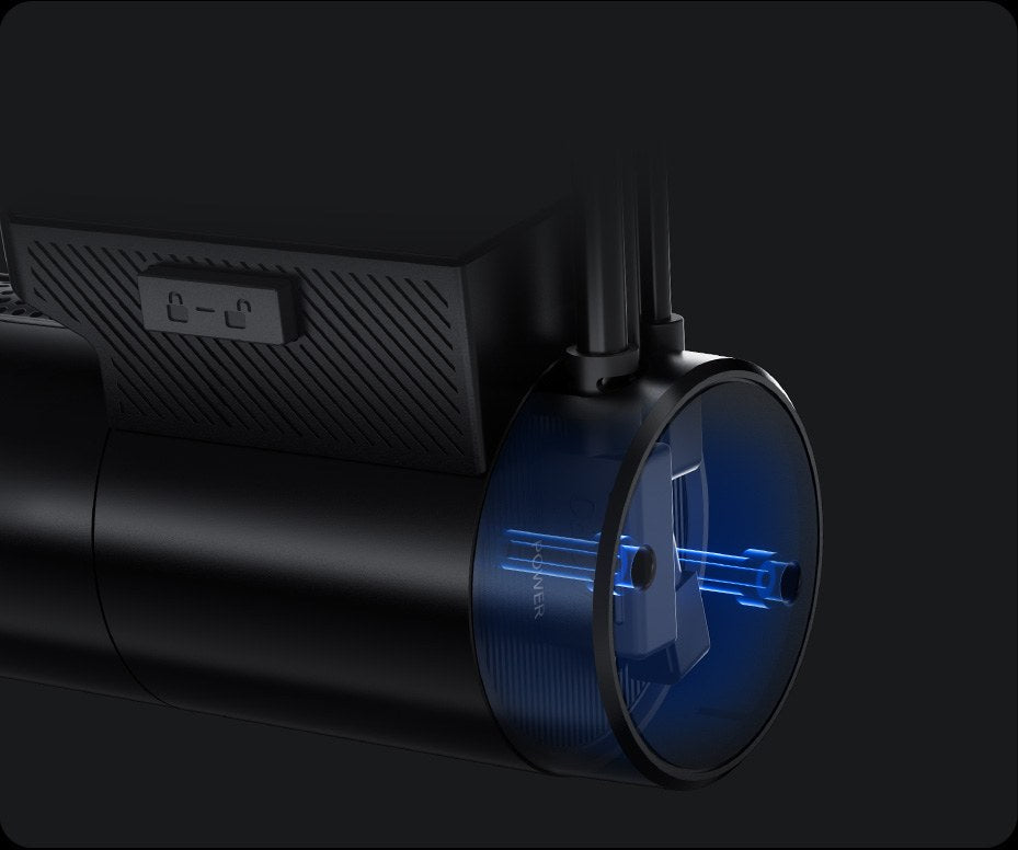 VIOFO T330W rear dash cam internal components and cable connection