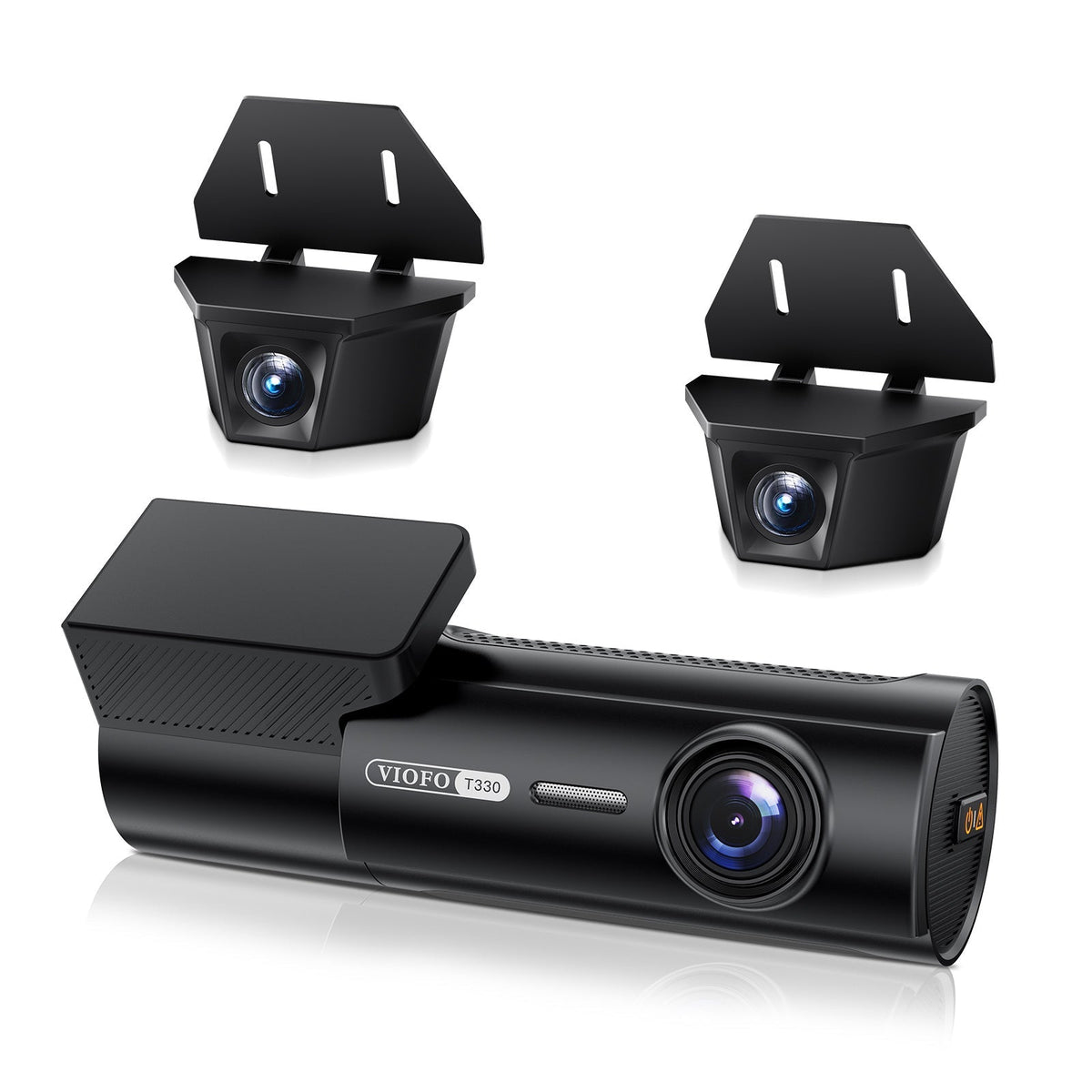 VIOFO T330WW 3-channel kit including main unit and two waterproof exterior cameras