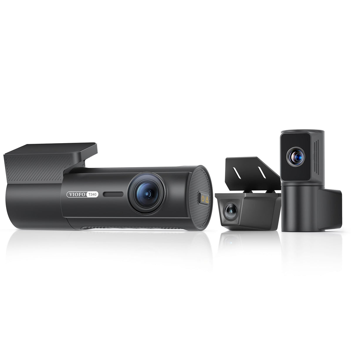 VIOFO T340TW 4CH dash cam kit with main unit, cabin and telephoto cameras