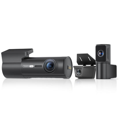VIOFO T340TW 4CH dash cam kit with main unit, cabin and telephoto cameras