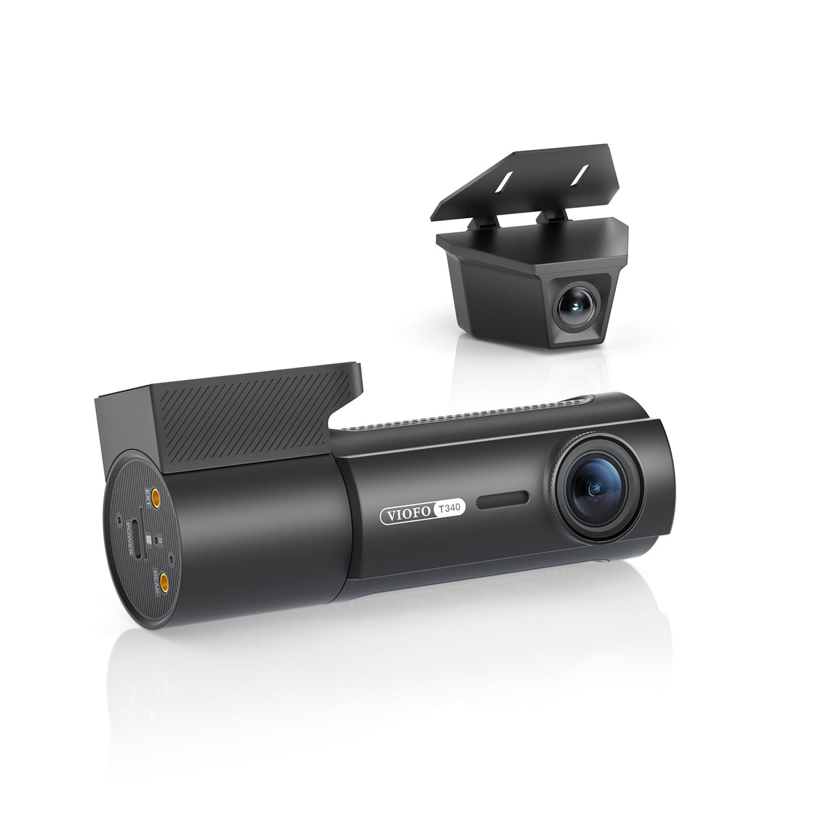 VIOFO T340W 3CH dash cam with built-in cabin lens and waterproof rear camera