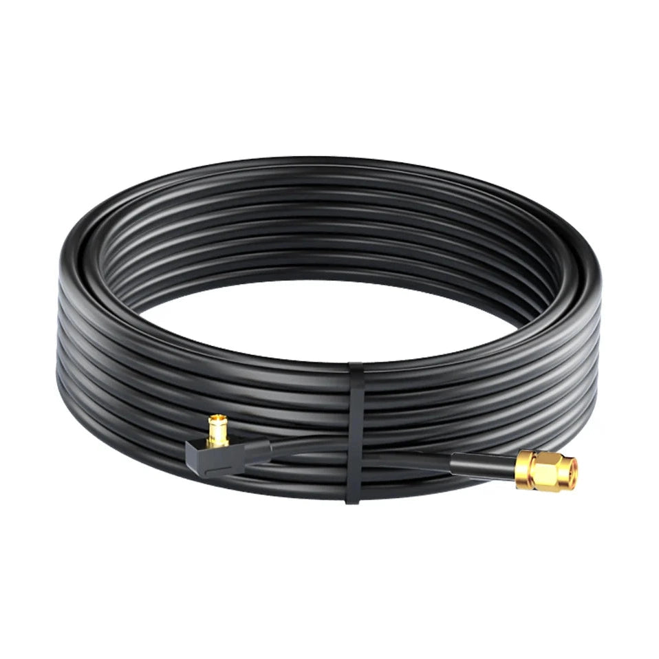 VIOFO waterproof rear camera cable with ribbed sheath and gold SMA connectors