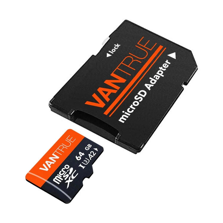 Vantrue 64GB microSD card with included SD adapter for dash cam storage