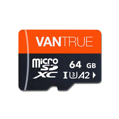 Vantrue 64GB microSD Card Accessory – U3 V30 70 MB/s High Endurance
