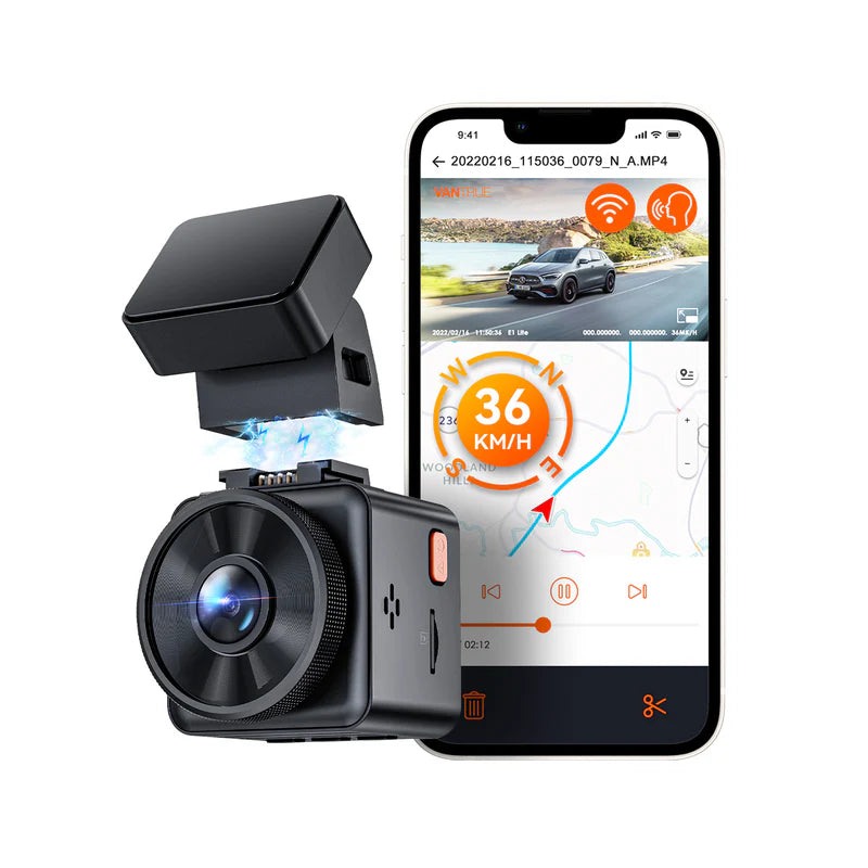 Vantrue E1 Lite 1-CH 1080p HDR Dash Cam – WiFi GPS Voice Control