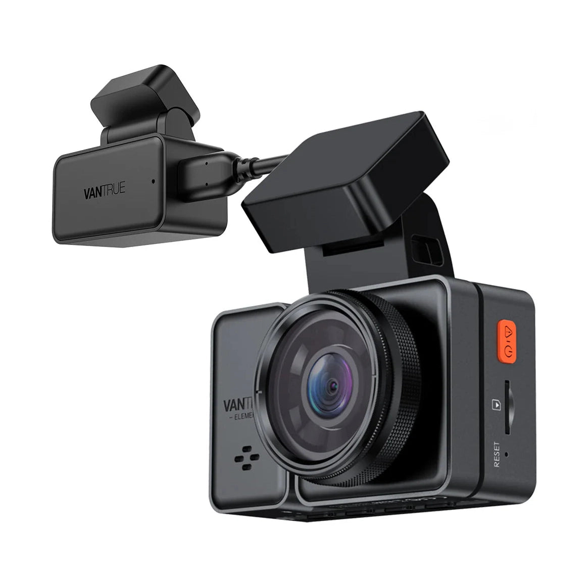 Vantrue Element 2 dual dash cam front and rear camera system with matte black finish