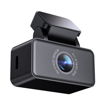Vantrue E360 front lens detail showing CMOS sensor and F1.8 fixed glass element