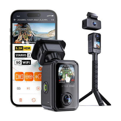 Vantrue E360 ACE 3-CH 5.2K 360° Dash Cam - STARVIS 2 HDR