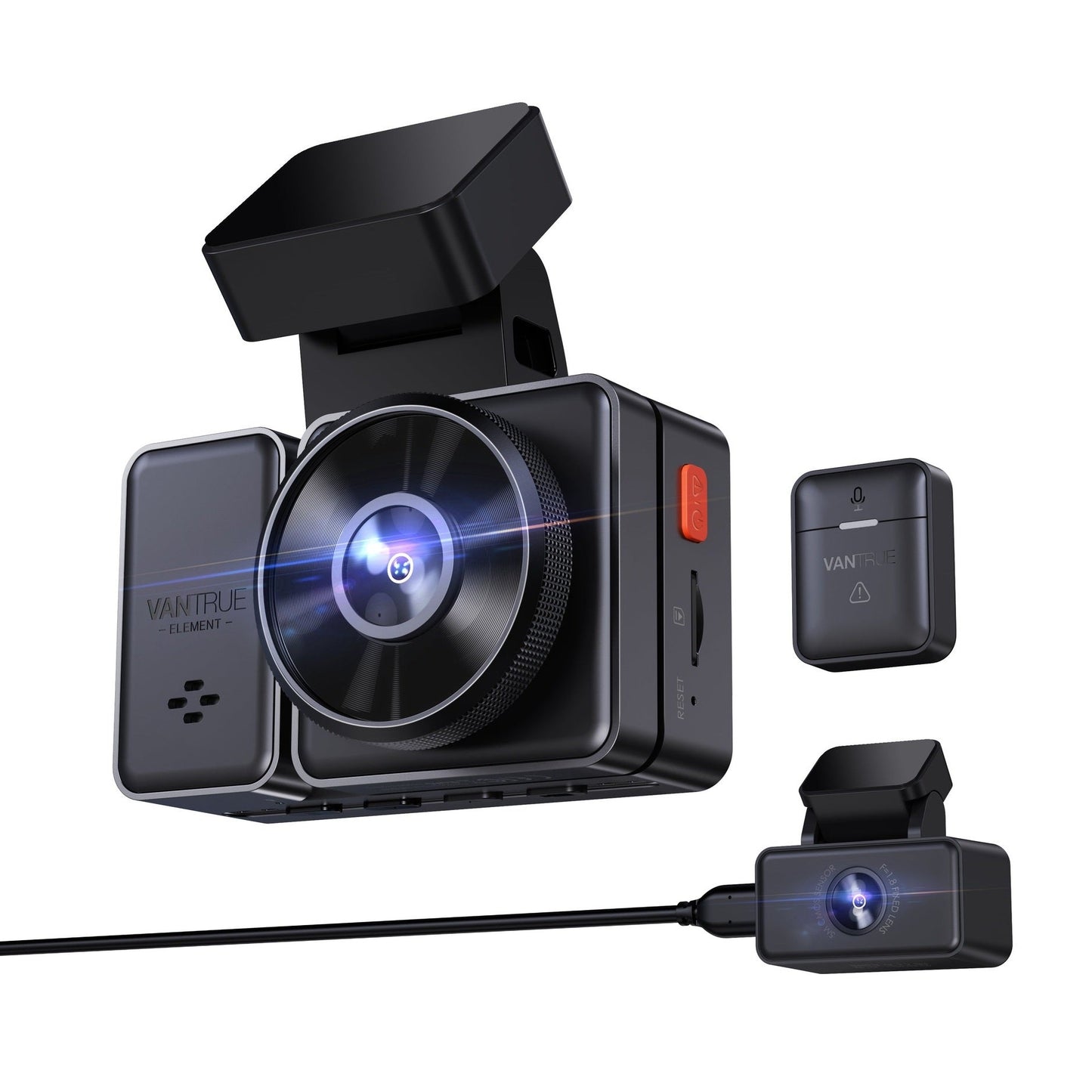 Vantrue Element 2 E2 2-CH Front+Rear Dash Cam - 2.7K Sony STARVIS