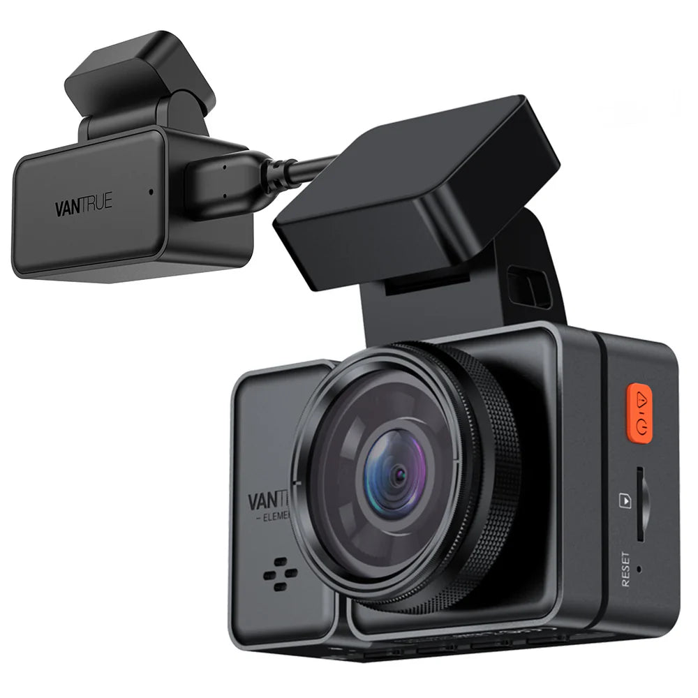 Vantrue Element 2 dual dash cam front and rear camera system with matte black finish