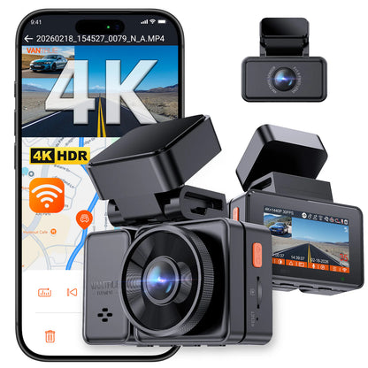 Vantrue Element 2 Pro dual lens 4K front and 2.5K rear dash cam with Wi-Fi GPS