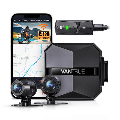 Vantrue Falcon F1 app live feed with waterproof dome cameras