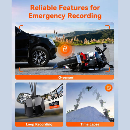 Vantrue Falcon F1 2-CH Front+Rear Dash Cam – 4K+1080P Wi-Fi GPS