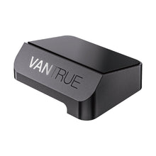 Matte black Vantrue adhesive GPS mount with silver embossed logo for Sonnet S1 Pro dash cam