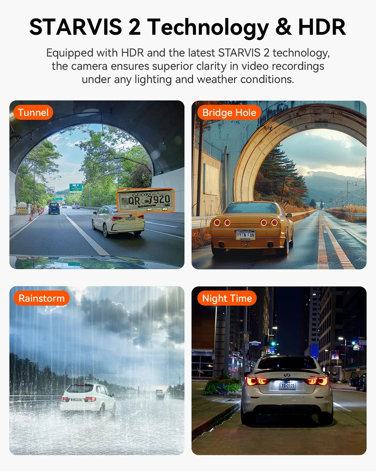 Vantrue N2X 2-CH Front+Cabin Dash Cam - 2.7K, STARVIS 2