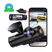 Vantrue Nexus 4 Pro 4K HDR Starvis 2 dash cam with smartphone app interface