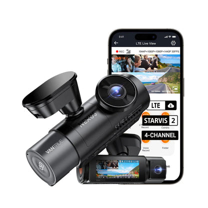 Vantrue Nexus 4 Pro S | 3-CH 4K Dash Cam - Triple STARVIS 2 Sensors