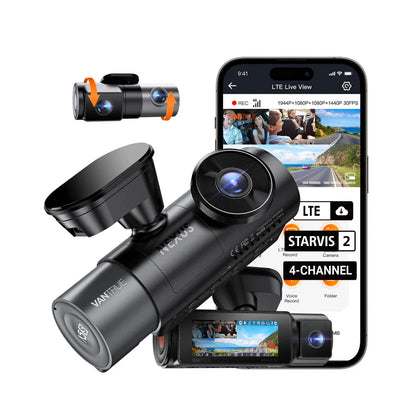 Vantrue Nexus 4 Pro S | 3-CH 4K Dash Cam – Triple STARVIS 2 Sensors
