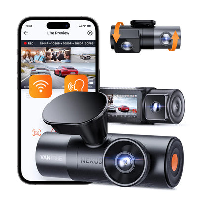 Vantrue Nexus 5 N5 4-CH Dash Cam – 2.7K 360° STARVIS 2