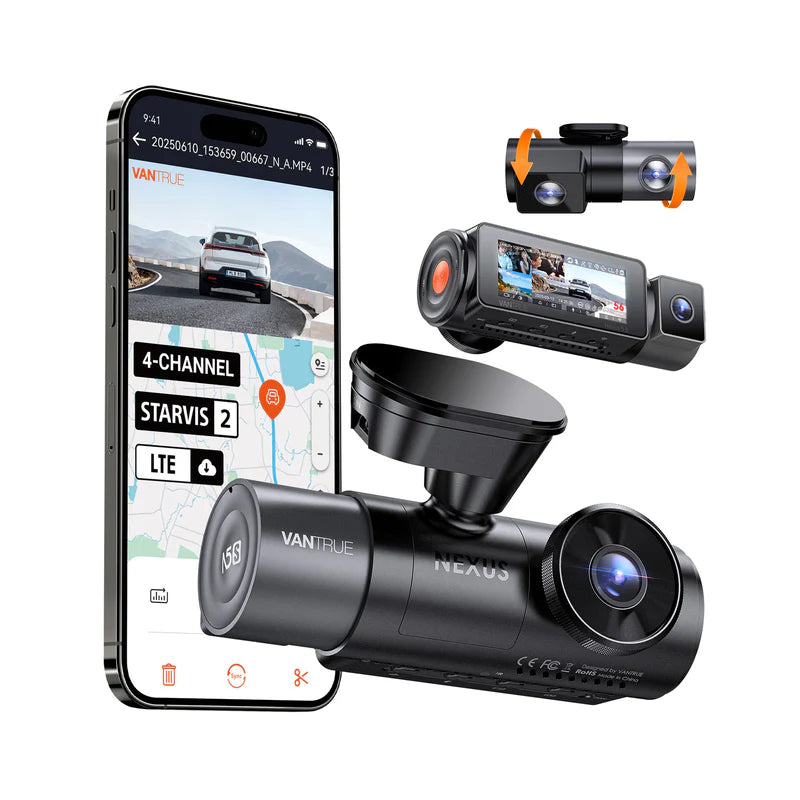 Vantrue Nexus 5S N5S 4-CH 360° Dash Cam - 2.7K STARVIS 2