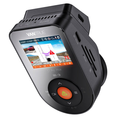 Vantrue Sonnet 1 Pro Max S1 Pro Max 2-CH Front+Rear Dash Cam - Dual 4K HDR STARVIS 2