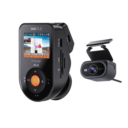 Vantrue Sonnet 1 Pro Max S1 Pro Max 2-CH Front+Rear Dash Cam - Dual 4K HDR STARVIS 2