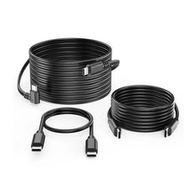 Vantrue 3-pack USB-C to USB-C power cables with braided black insulation and straight connectors