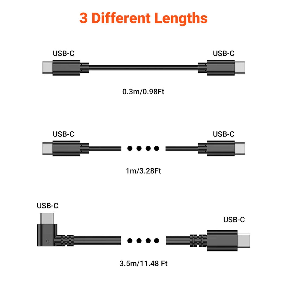 Vantrue USB-C to USB-C Power Cable Set - 3-Pack 3A PD