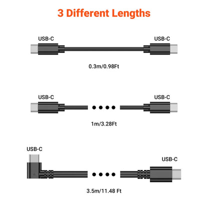 Vantrue USB-C to USB-C Power Cable Set - 3-Pack 3A PD