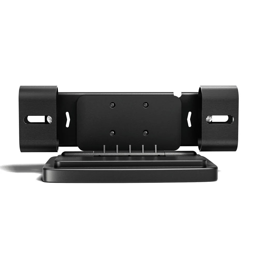 Front view of WOLFBOX centre console bracket showing symmetrical hinge and screw holes