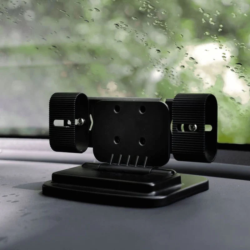 Close-up of WOLFBOX bracket mounting plate and ribbed side clamps