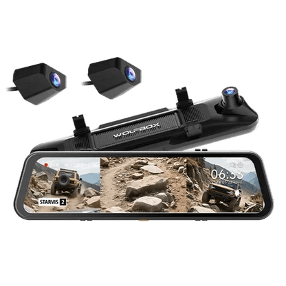 WOLFBOX G900 TriPro 3-CH Front+Rear+Bumper - 4K Front, 2.5K Rear, STARVIS 2 256GB Inc.