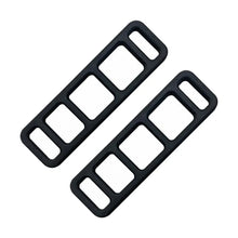 WOLFBOX long mounting straps for mirror dash cam, black rubber with square cutouts