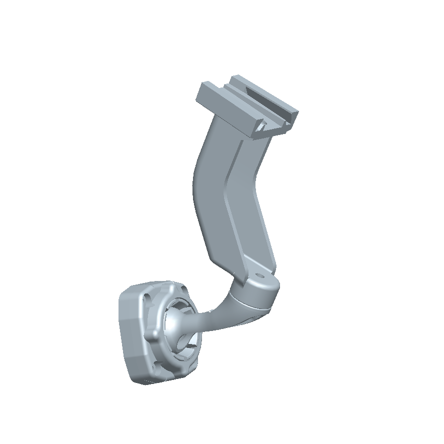 Front view of WOLFBOX mirror mount bracket with U-shaped groove and pivot point