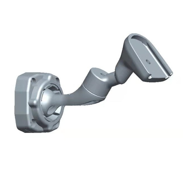 Gray WOLFBOX mirror bracket with articulated joint and rectangular top mount