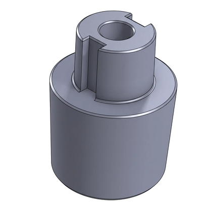 Gray metal cylindrical base adapter component for WOLFBOX OEM mirror dash cam mount