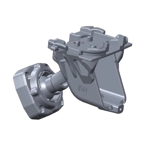 Gray mirror mount bracket with octagonal base and pivot joint for dash cam