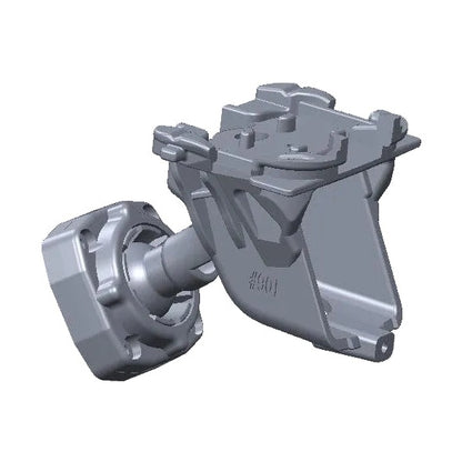 Gray mirror mount bracket with octagonal base and pivot joint for dash cam
