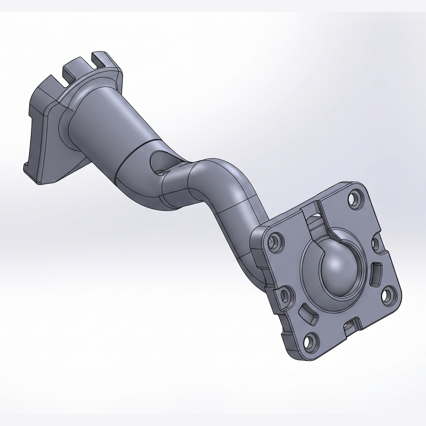 OEM-style gray mirror dash cam mount bracket for WOLFBOX G900 Pro with ball joint adapter