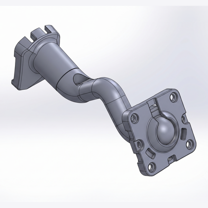 OEM-style gray mirror dash cam mount bracket for WOLFBOX G900 Pro with ball joint adapter