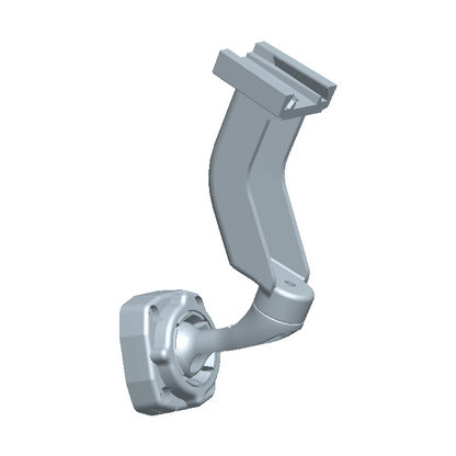 Front view of WOLFBOX mirror mount bracket with U-shaped groove and pivot point