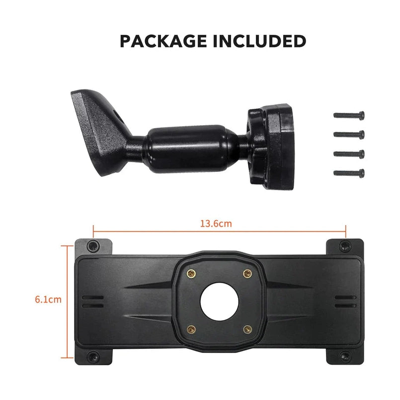 WOLFBOX OEM mirror bracket package contents including plate and screws