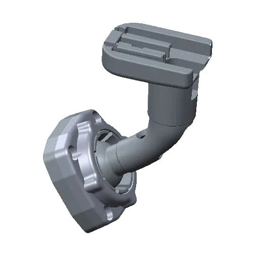 Mirror mount bracket with rectangular slot and parallel ridges for camera fit