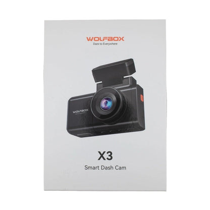 WOLFBOX X3 retail packaging box for smart dash cam
