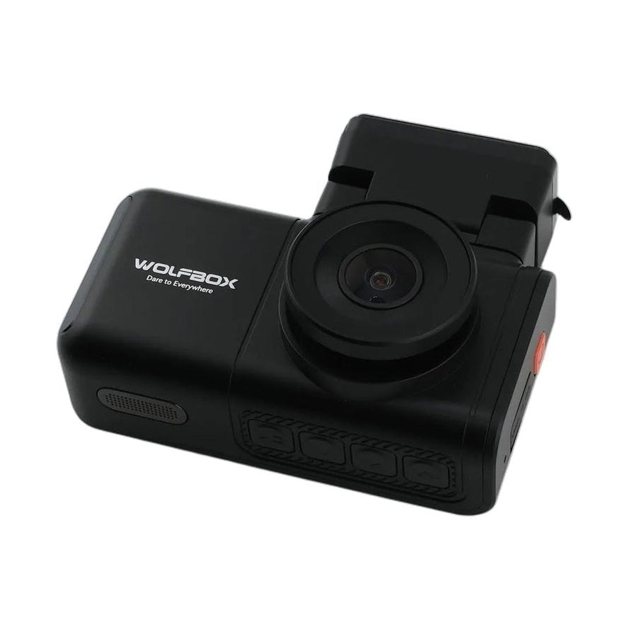 WOLFBOX X3 front dash cam control buttons and orange power switch