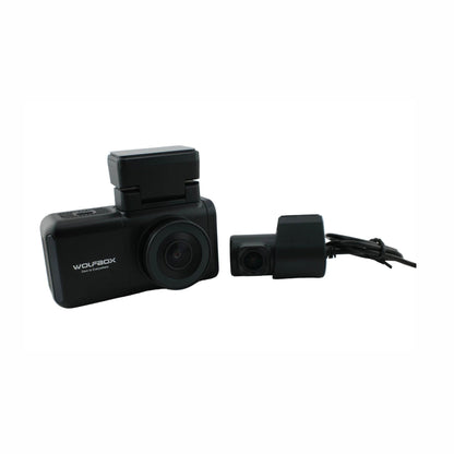 WOLFBOX X3 dual channel dash cam system with mount