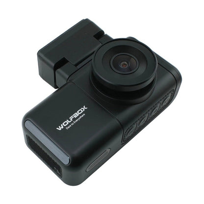 WOLFBOX X3 front dash cam textured grip and grille detail