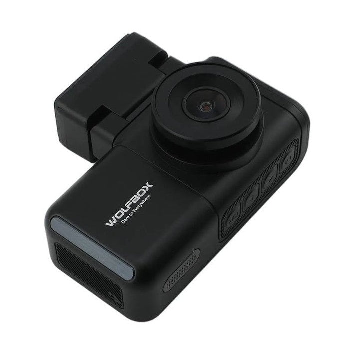 WOLFBOX X3 front dash cam with flip-up cover and lens