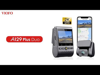 VIOFO A129 Plus Duo 2-CH Front+Rear Dash Cam - 2K + 1080p Starvis