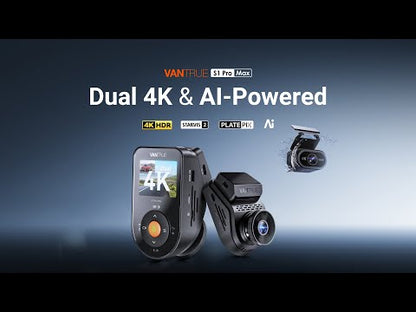 Vantrue Sonnet 1 Pro Max (S1 Pro) 2-CH Front+Rear Dash Cam – Dual 4K HDR STARVIS 2
